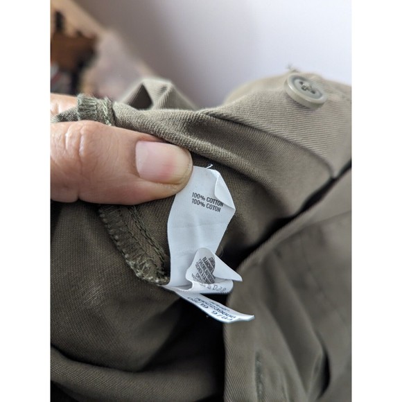 EUC Aerie Olive Utility Long Sleeve Button Front Jumpsuit Tie Waist Size S - Picture 9 of 10